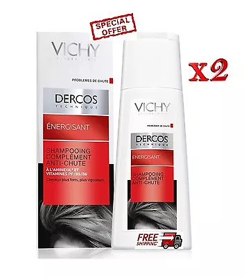 £30.54 • Buy  2x VICHY DERCOS  ENERGISING   ANTI-HAIR LOSS SHAMPOO WITH AMINEXIL -2x  200ml