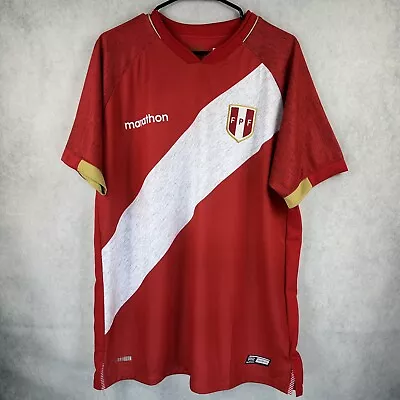 Marathon FPF Peru Jersey Mens Size XL Red Futbol Soccer Ecuador National Shirt • $29.87