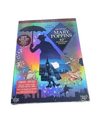 Disney's Mary Poppins 40th Anniversary Edition (2 DVD Set 2004) W/Slipcover  • $8.50