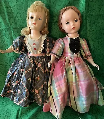 2 Madame Alexander 1950s Little Women 14  Hard Plastic Dolls Need Lovin • $20