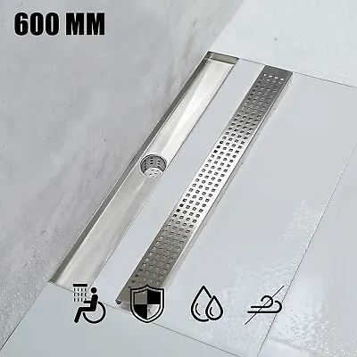 Wet Room Kit Wetroom Linear Floor Drain Walk In Shower Level Floor 600X68MM • £36.88