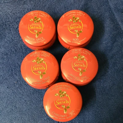 £19.99 • Buy Ashleigh & Burwood Earth Secrets Soy Christmas Candles (125g) JOB LOT OF 5 MIXED