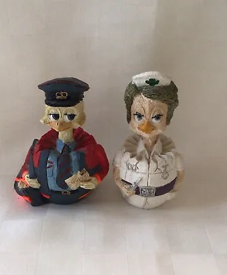 Vintage X2 Eggbert & Friends Figurines Postman And Nurse (1) • £10