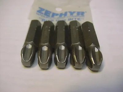 5x New Zephyr Phillips Insert Bit Point 4 1 1/2  D1234XX15 5/16  Hex Shank USA • $10.99