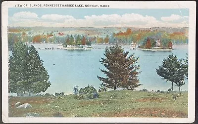 Norway Maine. C.1933 Pc.(m68)~view Of Islands On Pennesseewassee Lake • $3.49