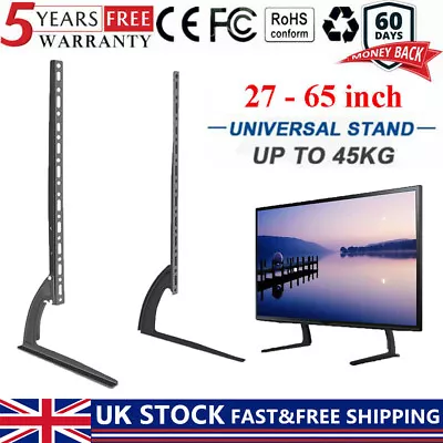 Universal Top TV Table Stand Leg Mount LED LCD Flat Screen 14-65 Inch TV Bracket • £13.89