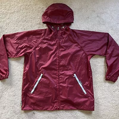 Stearns Dry Wear Lightweight Hooded Packable Waterproof Rain Jacket RED MEDIUM • $18.63