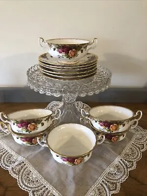 1 X Royal Albert Old Country Roses Soup Coupe And Stand 1st FREE POSTAGE • £20