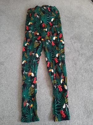 £5.99 • Buy Collectif Bonnie Womens Tropicalia Print Trousers 8 Rockabilly Retro 50s 40s