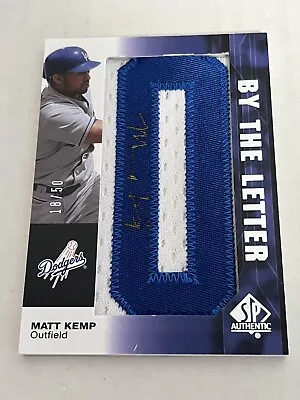 Matt Kemp 2008 UD SP Authentic By The Letter Signatures 18/50 Los Angeles Dodger • $39.99