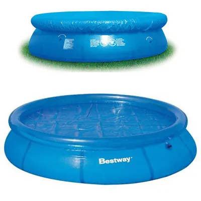 12ft Fast Set Swimming Pool Cover Round Prompt Inflatable Paddling Pools Sheet • £16.95