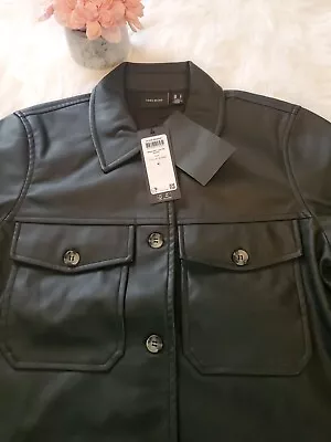 NWT Vero Moda Coated Leather Black Jacket Med • $40