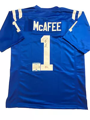 Pat Mcafee Signed Indianapolis Colts Custom Jersey Beckett Bas Coa Be36992 • $843.02