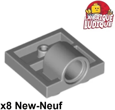 Lego X8 Flat Modified 2x2 Pin Hole 1 Hole Grey/Light Bluish Gray 10247 New • $4.08