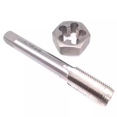 US Stock HSS 9/16-18 Tap & 9/16-18 Hexagon Die Thread Right Hand Set • $21.78