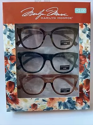 Marilyn Monroe Designer Reading Glasses +2.00 Eyeglasses NIB • $29.49