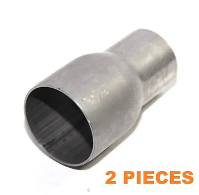 2PC Universal Aluminized Steel Exhaust Reducer 3.5 Length 1 1/2  I.D. To 2  I.D. • $15.75