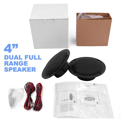 £19.99 • Buy Waterproof IP66 Boat Speakers 4inch 120W Black Car Speaker SPA Horn Loudspeaker 