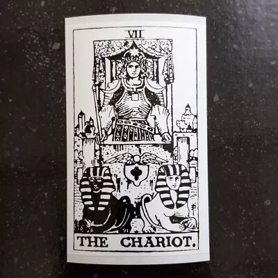 ♆ The  Chariot Tarot 4 X 2.5  Waterproof Vinyl Sticker [💪 HQ Durability!] Decal • $5.16