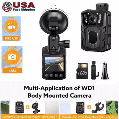 Losfom Body Camera With Audio Car Dash Camera Mount 1080P Night Vision Camcorder • $69.99