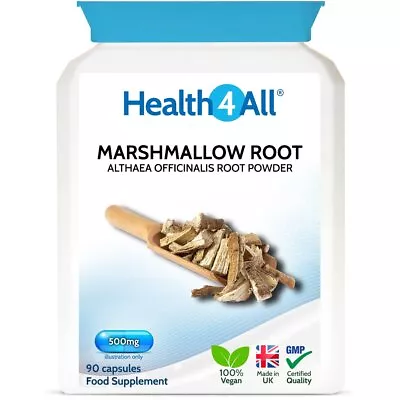 Marshmallow Root 500mg Capsules | ACID REFLUX STOMACH ULCERS SUPPORT • £9.99