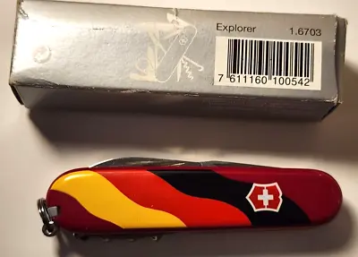 Victorinox Red Explorer Unused Pocket Knife Swiss Made • $49.95