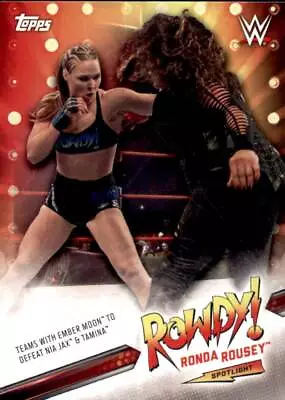 2019 Topps WWE Summerslam Rowdy Ronda Rousey Spotlight #29 Teams With Ember Moon • $2.49