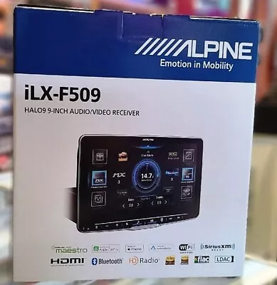 NEW Alpine ILX-F509 Single DIN Mechless HD 9  Floating Style Car Stereo Receiver • $1199.95