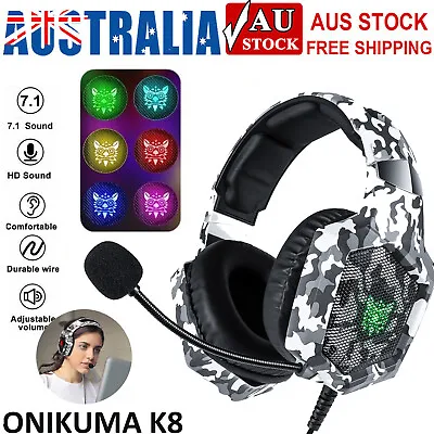 $33.99 • Buy Onikuma K8 Gaming Headset With Mic Stereo Heavy Bass Headphone For Laptop PC