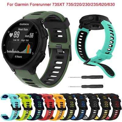 Watchband Fr Garmin Forerunner 735XT Silicone Band 735 220 230 235 620 630 Strap • $6.30