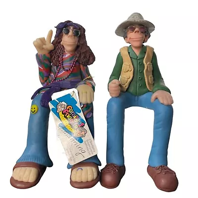 Family Of Friends LOT OF 2 Fishing Male & Hippie Shelf Sitter D Manning WithTags • $16.97