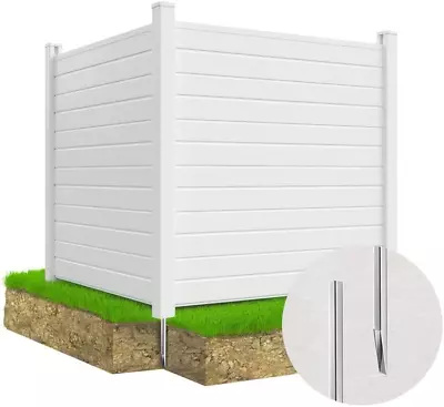 Outdoor Privacy Fence Vinyl Screen Panel Trash Can Fence Screen 2 Pack 50  X 50  • $200.99