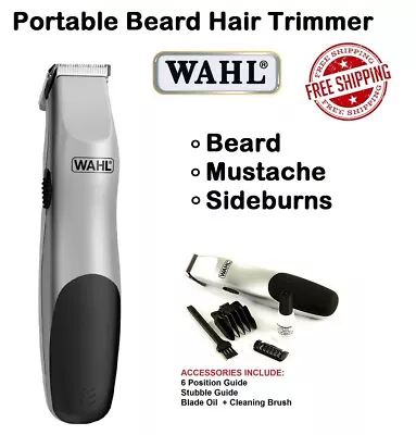 Wahl Mens Cordless Beard Clipper Shaver With Adjustable Trimmer Guide Grooming • $33.50