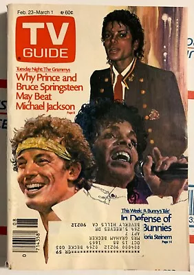 Tv Guide Magazine Feb 23-march 1 1985 Michael Jackson-prince-bruce Springsteen • $9.95