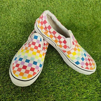 Vans Check Rainbow Shoes Youth Kids Children Size US 4 • $25