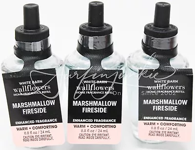 Bath & Body Works Wallflower Diffuser Plug In Bulb Marshmallow Fireside 3pc Lot • $23.79