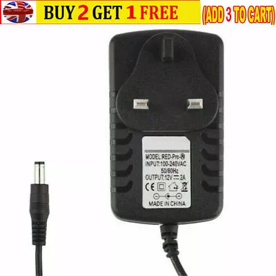 UK Plug Power Supply Adapter Wall Charger DC 5/9/12V AC 230V 2A 10W/18W/24W NEW • £7.55