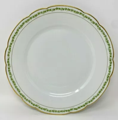 Vintage J.p.l. Limoges France J. Pouyat Luncheon Plate  Ivy W/gold Trim • $12