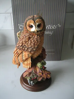 Country Artists Tawny Owl With Horse Chestnuts Figurine With Original Box • £70