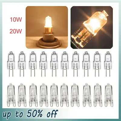10PCS G4 Halogen Clear Capsule Bulbs 10W 20W Watt Replace Bulb Lamp 12V 2Pin UK • £3.25