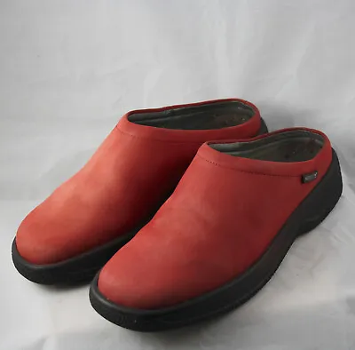 Mephisto Air-Jet Red Nubuck Mules Size EU 5 U.S. 7.5  Slip On Clog Comfort Shoes • $35