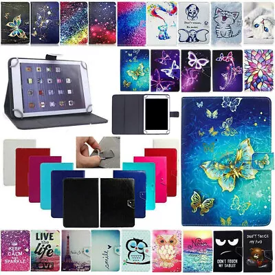 Universal Case For 7-12 Inch Tablet Folio Leather Book Style Protective Cover • $9.09