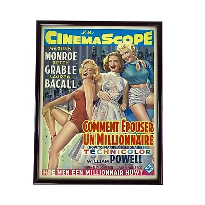 Marilyn Monroe Movie Poster Framed Dutch French 20  X 15.5  • $74.97