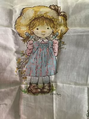 Sarah Kay Vintage Decorative Cloth Cotton Cloth Valentine Vintage Retro Design • $20