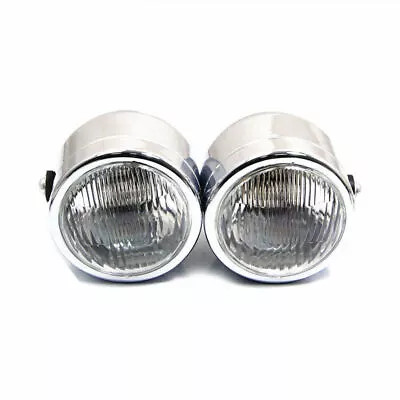 Custom Motorcycle Front Twin Headlight Cafe Racer Dual Headlamp Cruiser Chopper  • $42.39