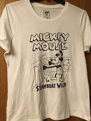 Steamboat Willie (Mickey Mouse) - White Shirt - Ladies - XL - Disney • $40