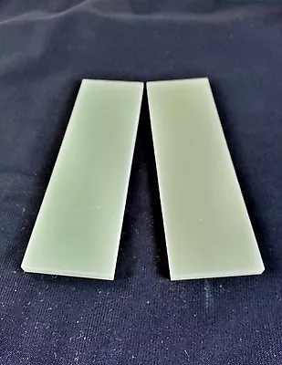(2) 1/4  NATURAL GREEN G-10 KNIFE HANDLE MATERIAL BLANK SCALES G10 2  X 6  • $10.89