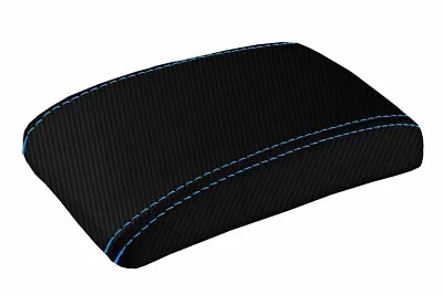 Console Lid Armrest Cover Carbon Fiber For Subaru Impreza 2000-2007 Blue Stitch • $32.99