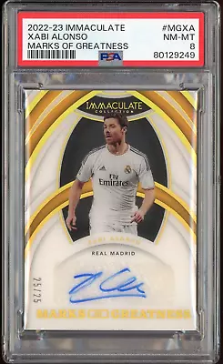 Xabi Alonso 2022-23 Immaculate Soccer MG-XA Marks Of Greatness Auto 25/25 PSA 8 • $399.69