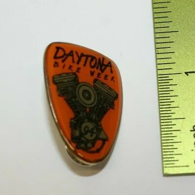 $11.87 • Buy Daytona Bike Week 1994 V-Twin Motorcycle Engine VTG Vest Lapel Hat Pin 